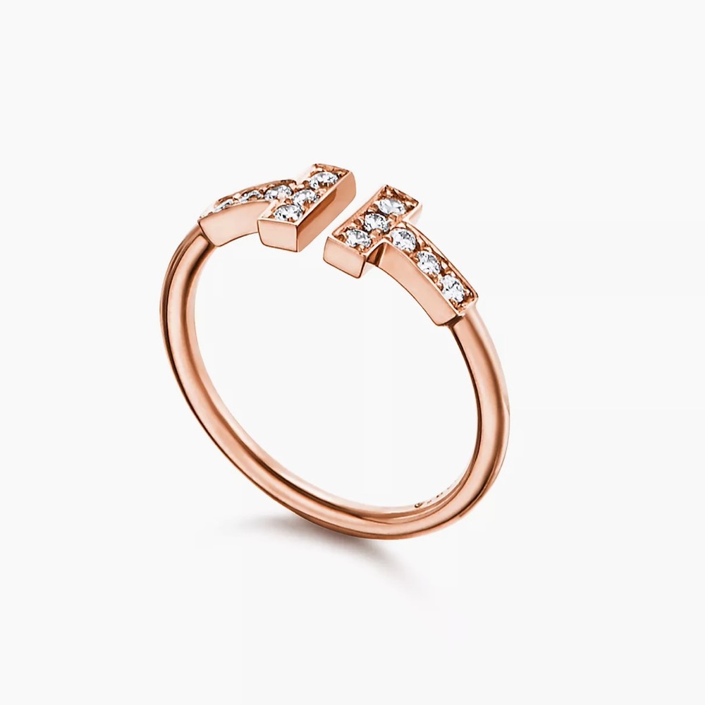 ⭐️Tiffany⭐️T Diamond 18K Gold Wire Ring - Picture 5 of 12